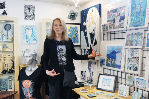 Art Visit at Anne Wolfe's Studio in San Rafael.