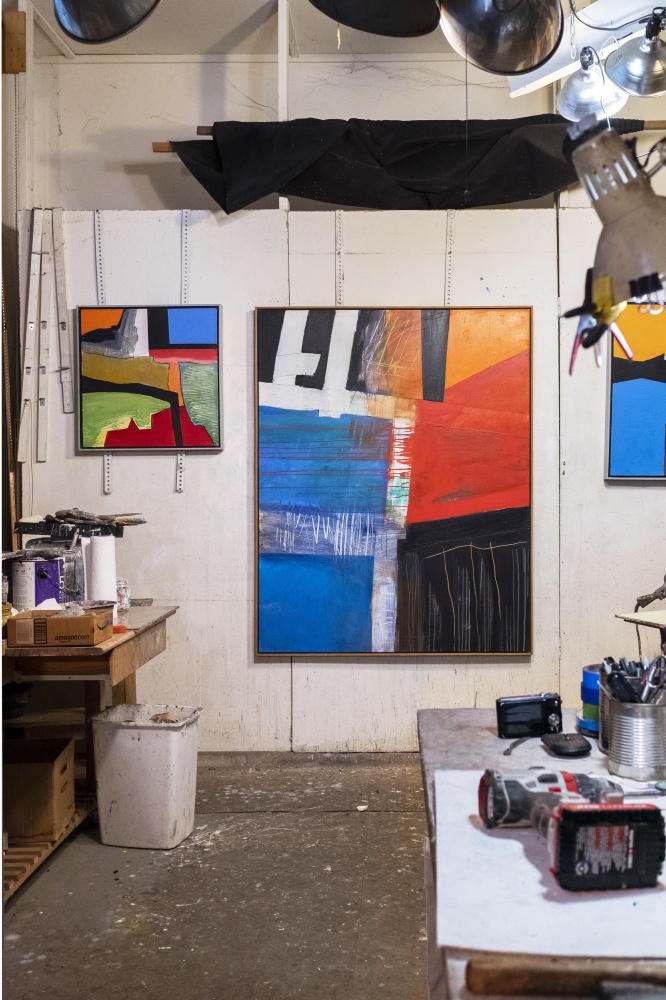 Art Visit with painter Tom Schultz at his Oakland Studio.