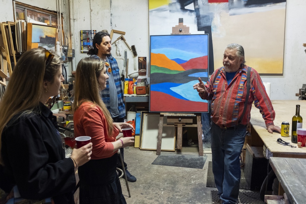 Art Visit with painter Tom Schultz at his Oakland Studio.