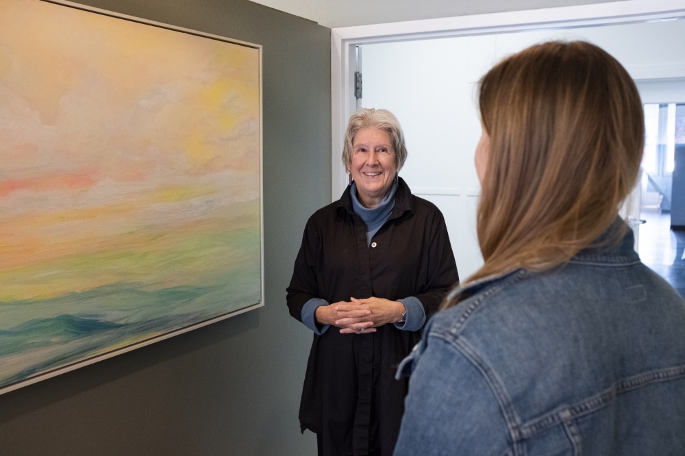 Art Visit with Wo Schiffman in Her Sausalito Studio.
