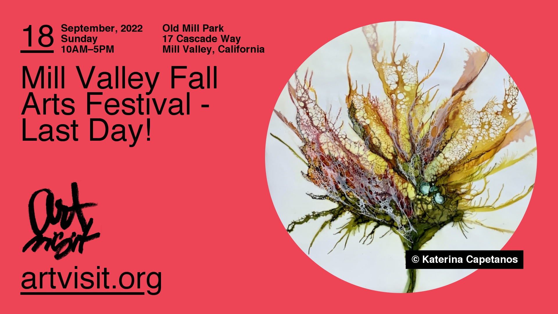 Mill Valley Fall Arts Festival Last Day! Sunday, September 18, 2022