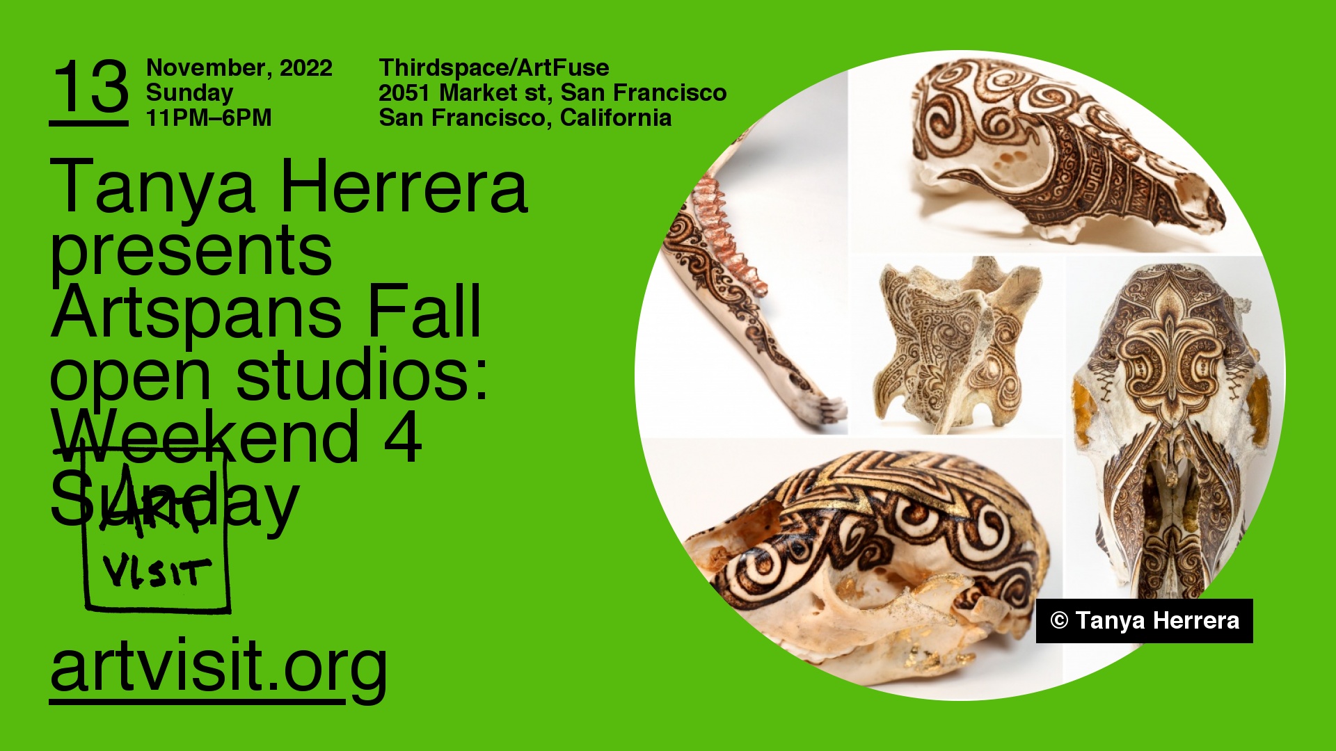 Tanya Herrera presents Artspans Fall open studios: Weekend 4 Sunday 